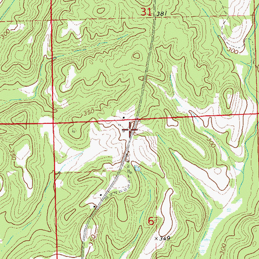 Topographic Map of Holley Mitchell Church (historical), AL