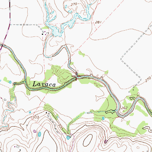 Topographic Map of Liveoak Creek, TX
