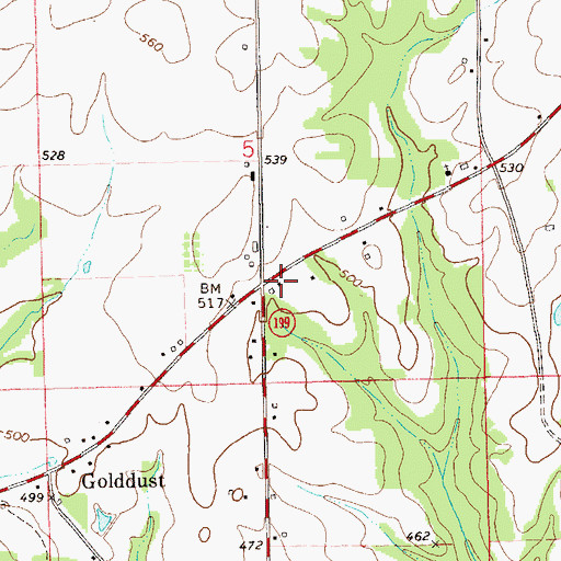 Topographic Map of Jackson School (historical), AL