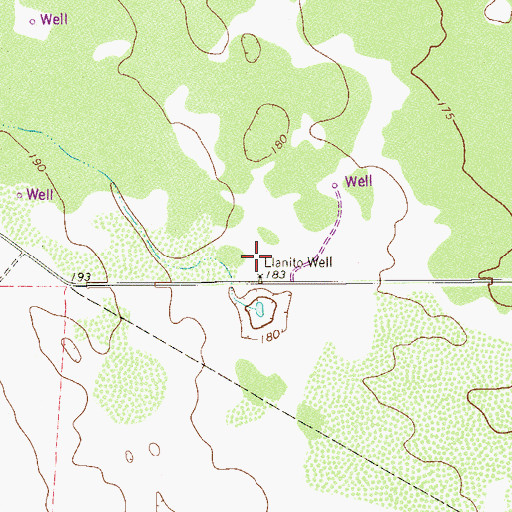 Topographic Map of Llanito Well, TX