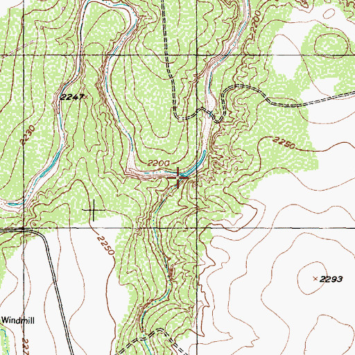 Topographic Map of Lloyd Creek, TX