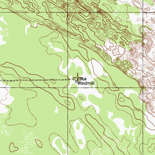 Topographic Map of Loba Windmill, TX
