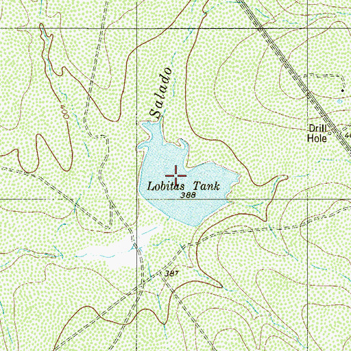 Topographic Map of Lobitas Tank, TX
