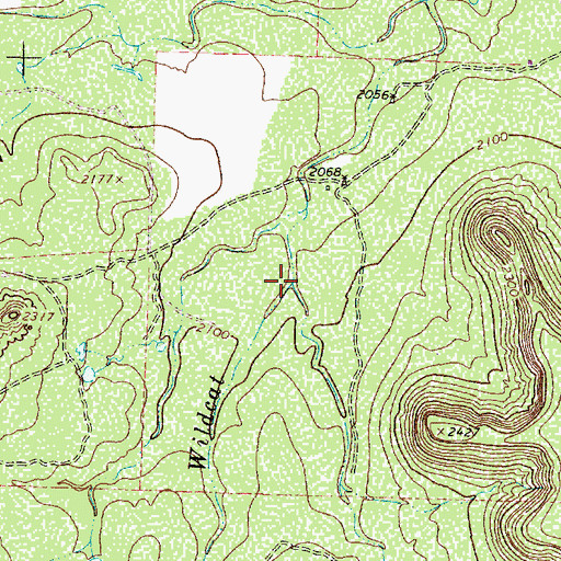 Topographic Map of Lock Canyon, TX