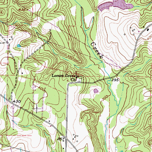 Topographic Map of Locust Grove Church, TX