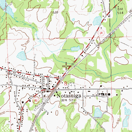 Topographic Map of Macedonia School (historical), AL
