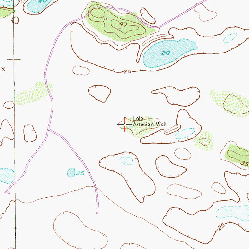 Topographic Map of Lola Artesian Well, TX