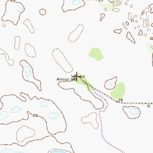 Topographic Map of Lola Artesian Well, TX