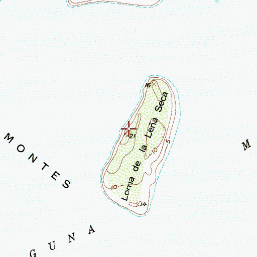 Topographic Map of Loma de la Lena Seca, TX
