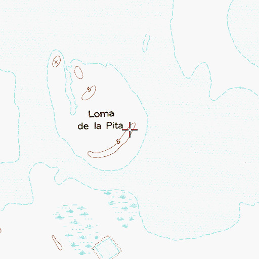 Topographic Map of Loma de la Pita, TX