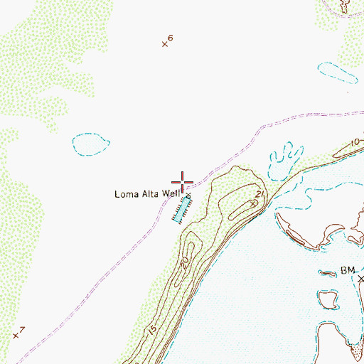 Topographic Map of Loma Alta Well, TX