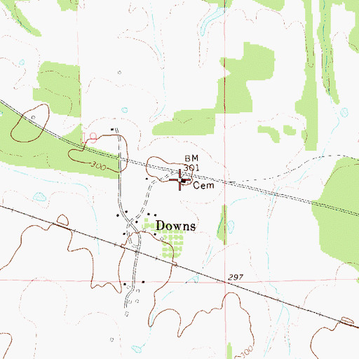 Topographic Map of Mount Aaran Church, AL