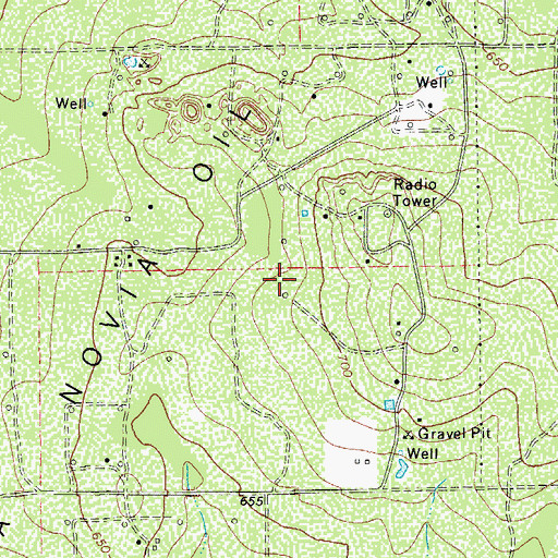 Topographic Map of Loma Novia Oil Field, TX