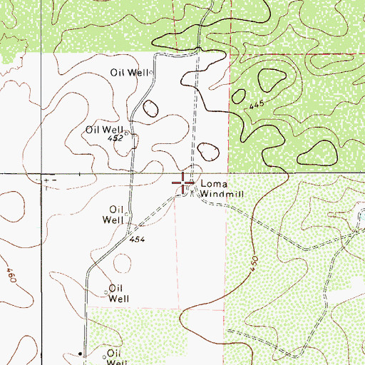 Topographic Map of Loma Windmill, TX