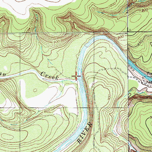 Topographic Map of Lone Man Creek, TX