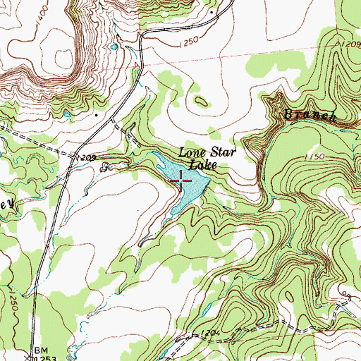 Topographic Map of Lone Star Lake, TX