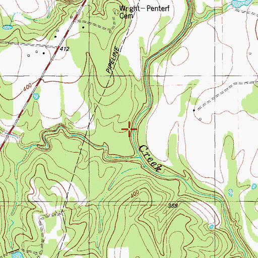 Topographic Map of Long Branch, TX