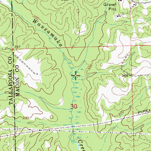 Topographic Map of Muck Creek, AL