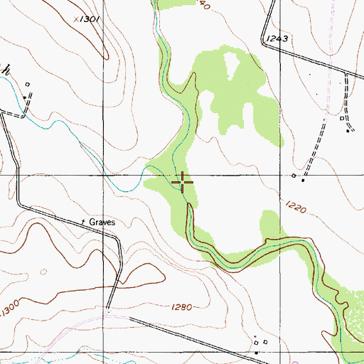Topographic Map of Long Branch, TX