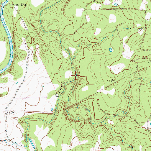 Topographic Map of Long Branch, TX