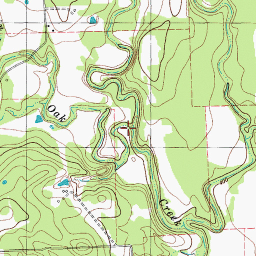 Topographic Map of Long Branch, TX