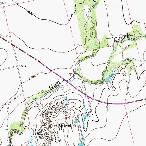 Topographic Map of Long Branch, TX
