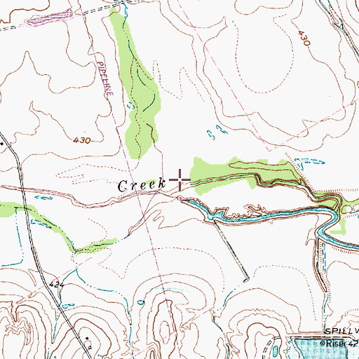 Topographic Map of Long Branch, TX