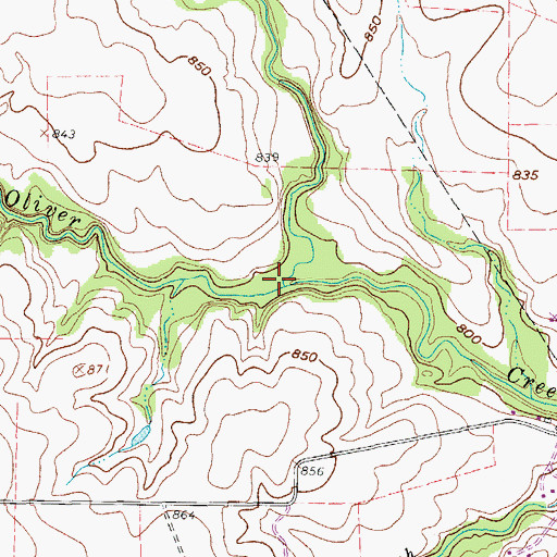 Topographic Map of Long Branch, TX