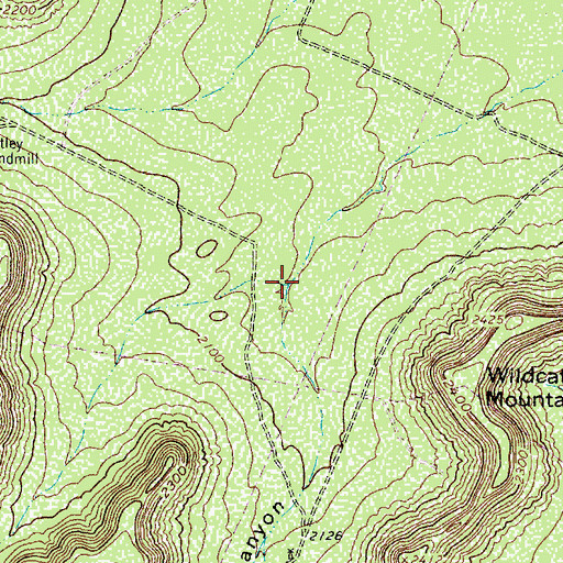 Topographic Map of Long Canyon, TX