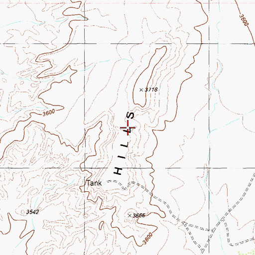 Topographic Map of Long Hills, TX