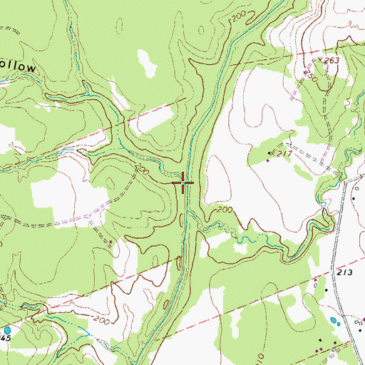Topographic Map of Long Hollow, TX