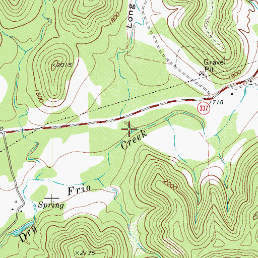 Topographic Map of Long Hollow, TX