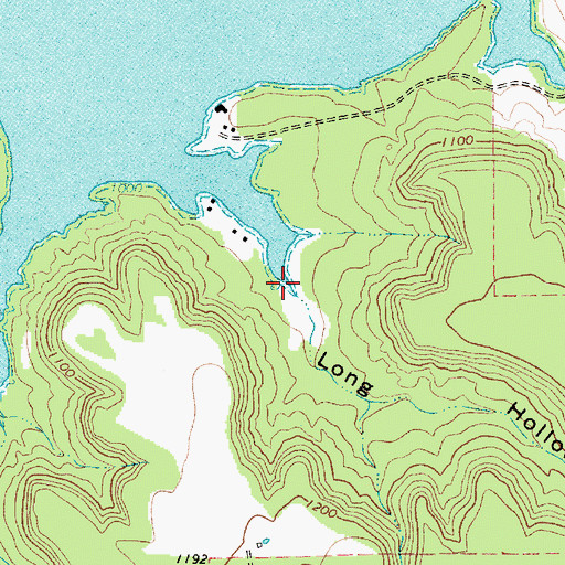 Topographic Map of Long Hollow, TX