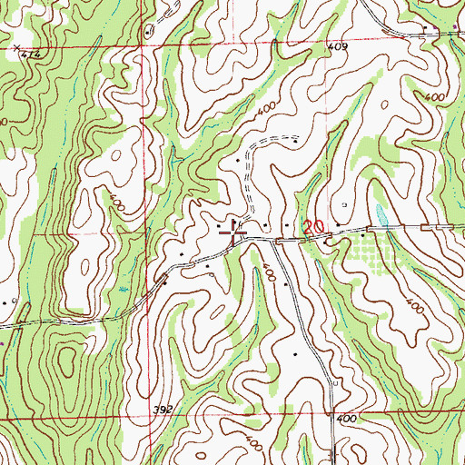 Topographic Map of Pineywood School (historical), AL