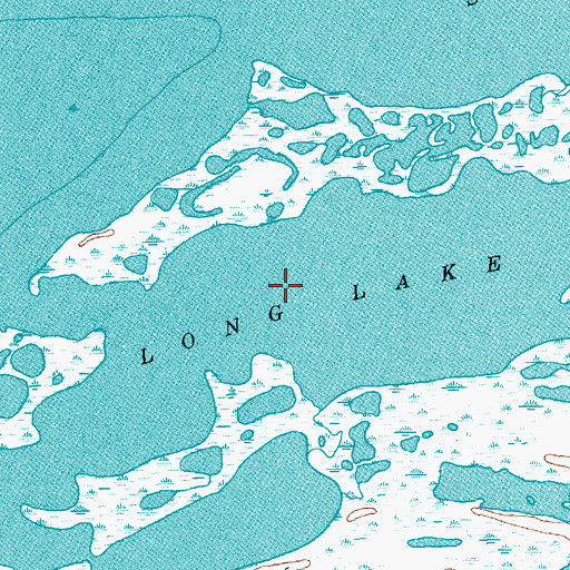 Topographic Map of Long Lake, TX