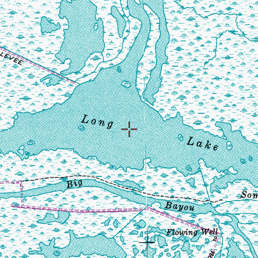 Topographic Map of Long Lake, TX
