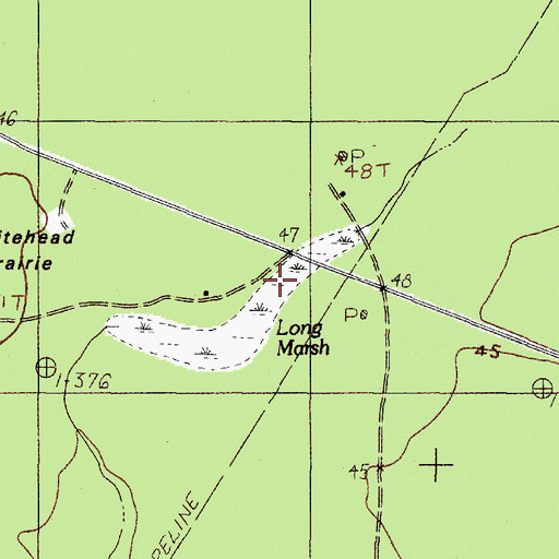 Topographic Map of Long Marsh, TX