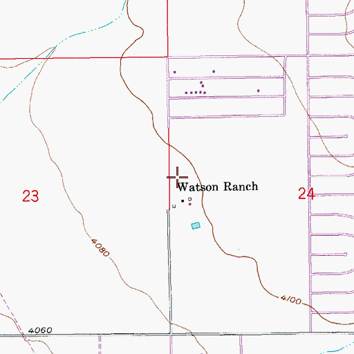 Topographic Map of Watson Ranch, AZ