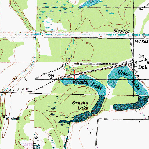 Topographic Map of Long Point Creek, TX