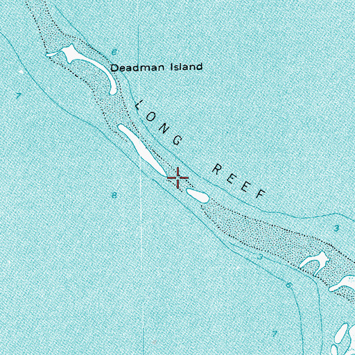 Topographic Map of Long Reef, TX