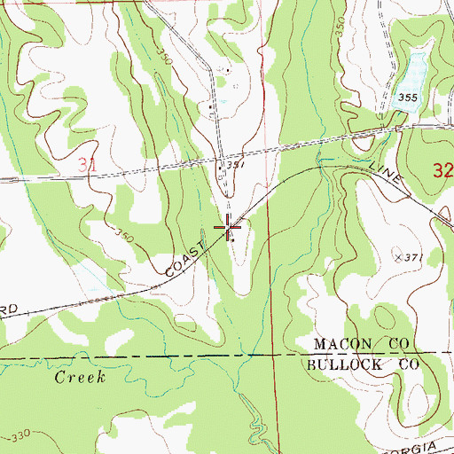 Topographic Map of Renfro Church (historical), AL