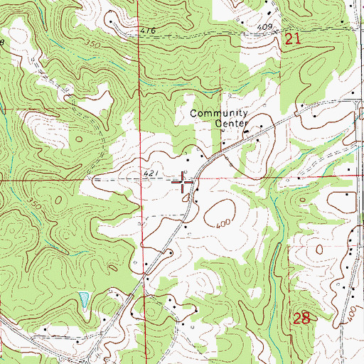 Topographic Map of Rising Star School, AL