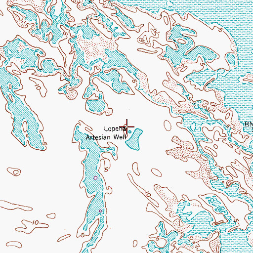 Topographic Map of Lopena Artesian Well, TX