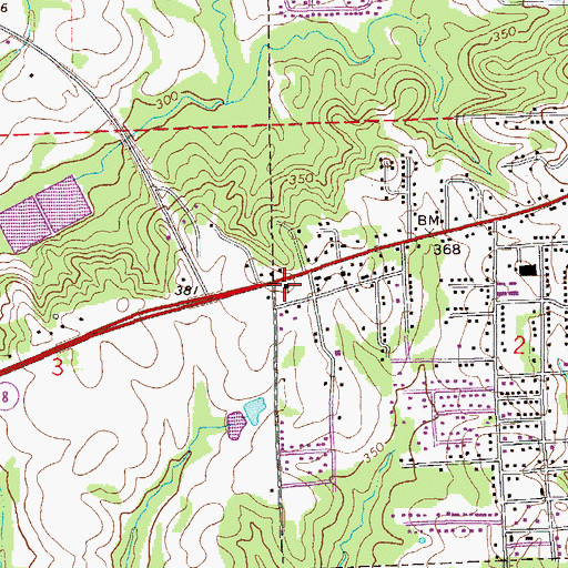 Topographic Map of Saint Mark Church, AL