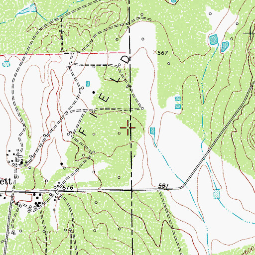 Topographic Map of Lopez Oil Field, TX