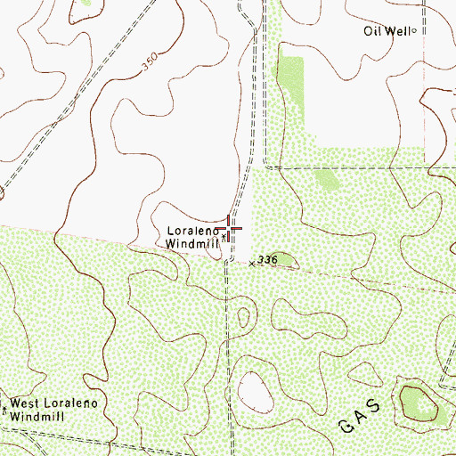 Topographic Map of Loraleno Windmill, TX