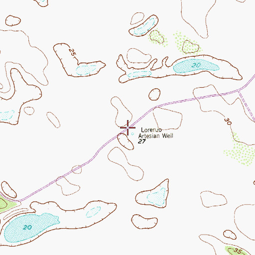 Topographic Map of Lorenzo Artesian Well, TX