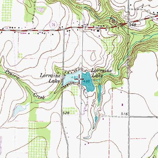 Topographic Map of Lorraine Lake, TX