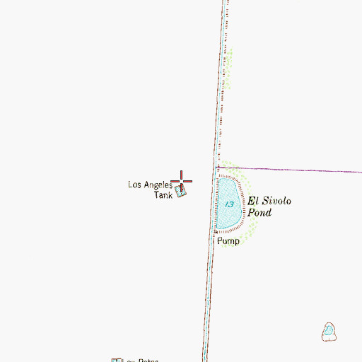 Topographic Map of Los Angeles Tank, TX