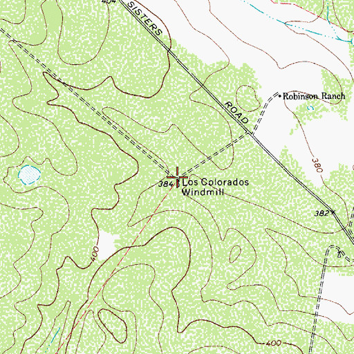 Topographic Map of Los Colorados Windmill, TX